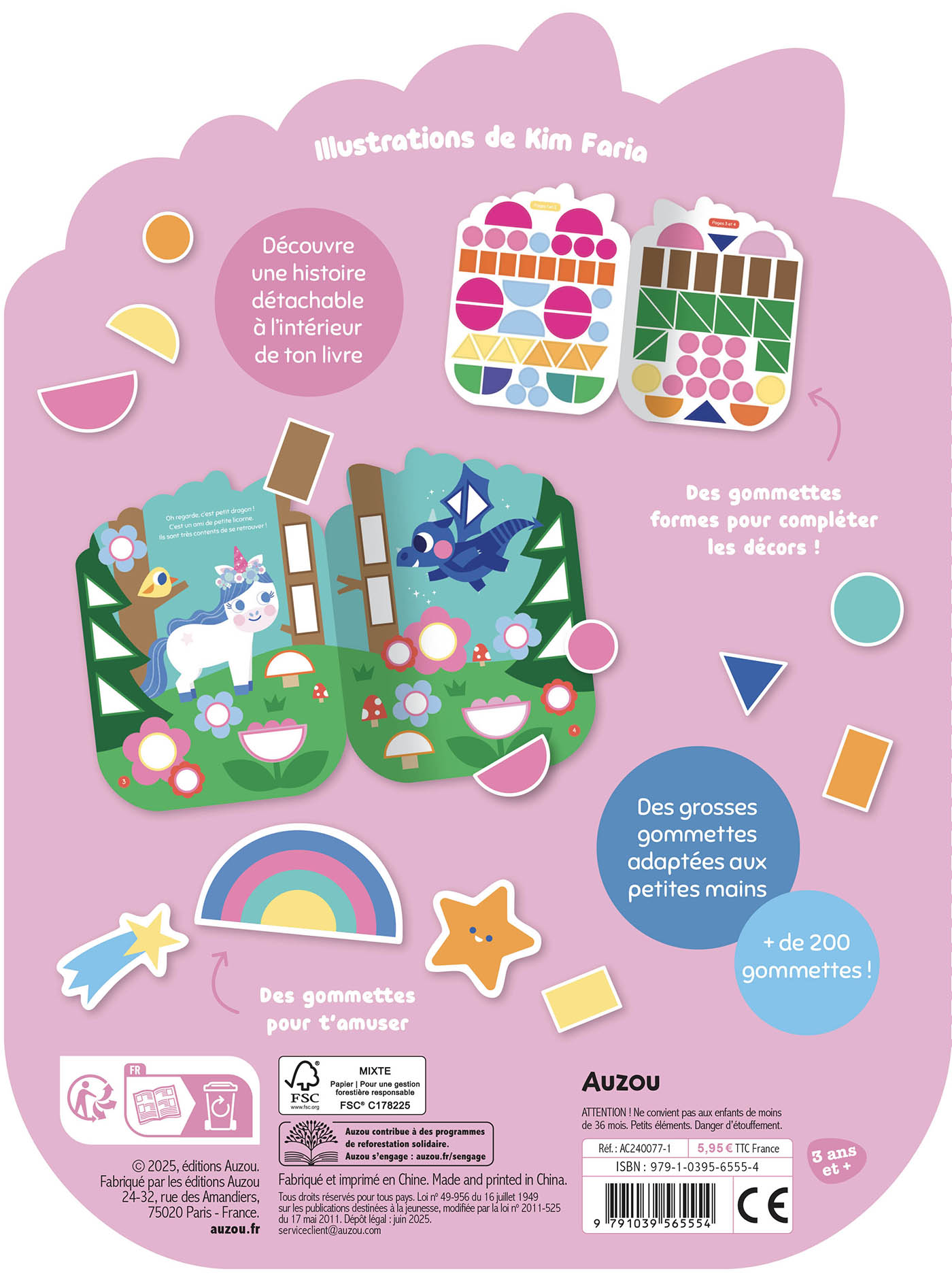 Gommettes formes / L'aventure de petite licorne