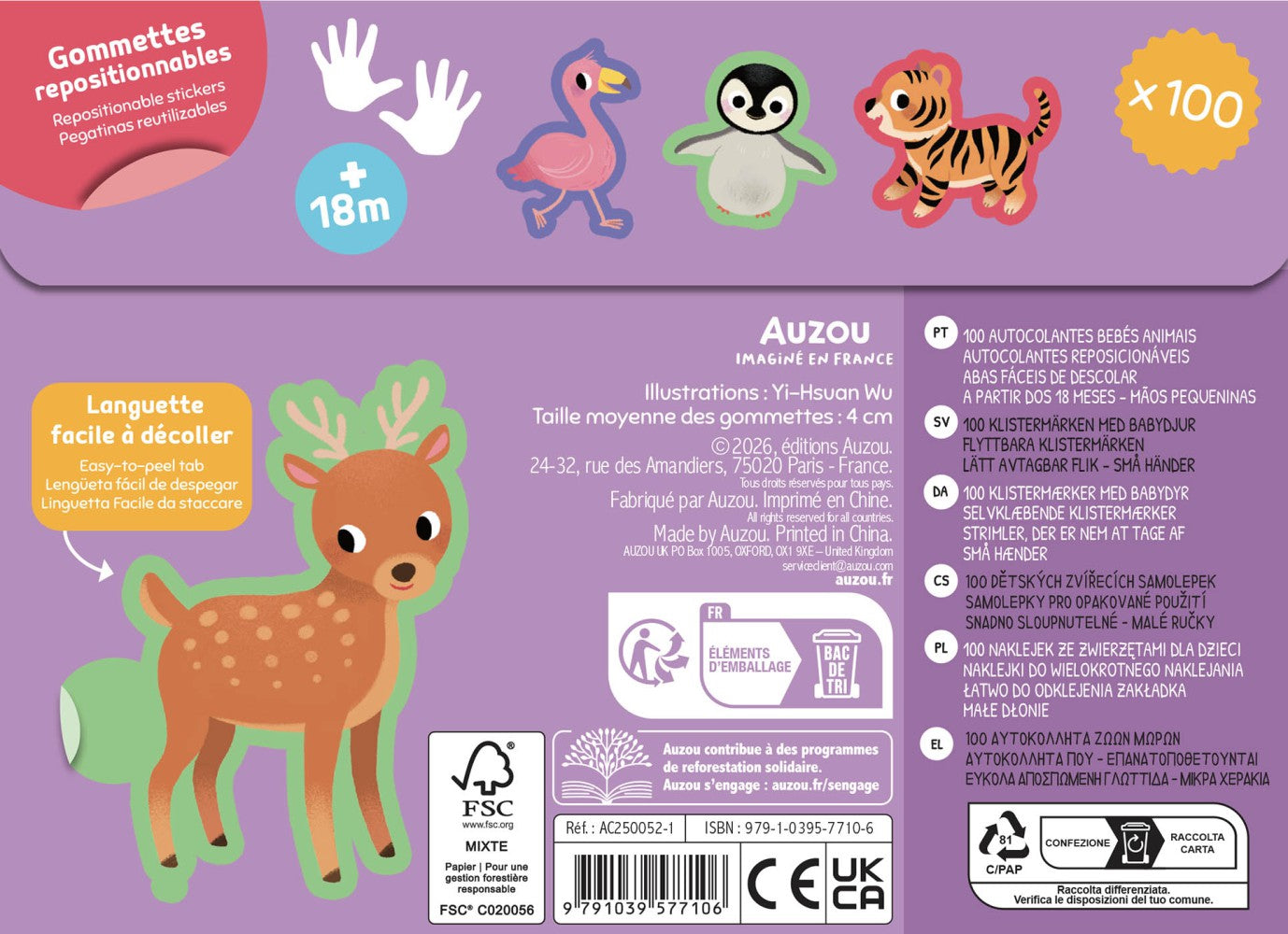 100 gommettes / Les bébés animaux