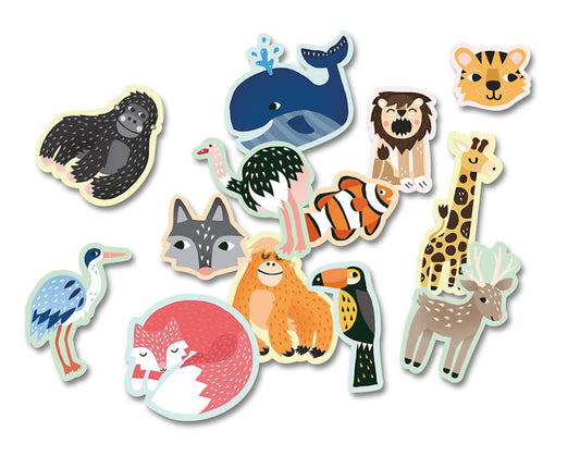 Ma pochette de gommettes / 100 animaux sauvages