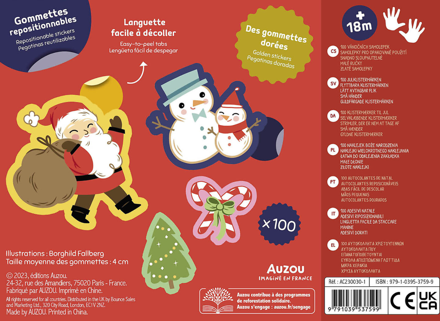 Ma pochette de 100 gommettes / Noël