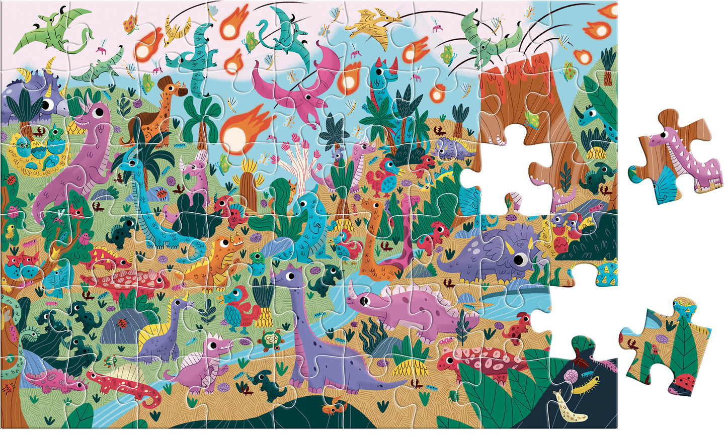 Puzzle cherche et trouve / Les dinosaures