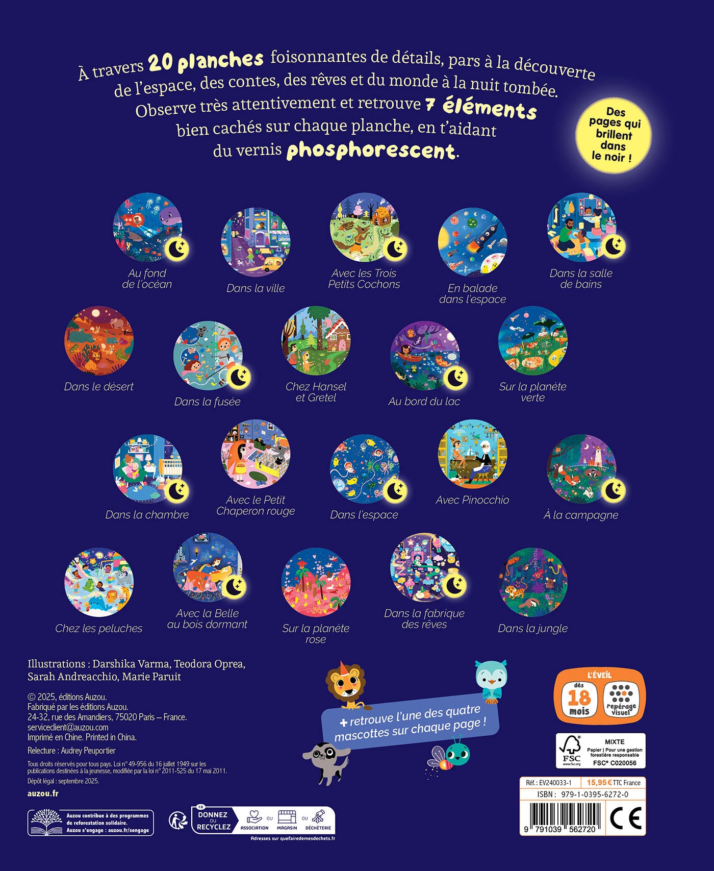 Mes 20 cherche et trouve des tout-petits / Qui brillent dans le noir !