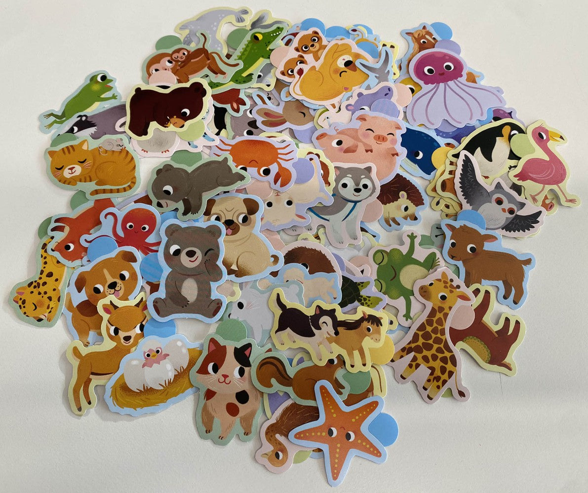 100 gommettes / Les bébés animaux